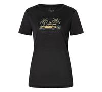 super.natural - Women's Tropicar Tee - Merinoshirt, Gr. L, schwarz/ various (JetBlack/Various)