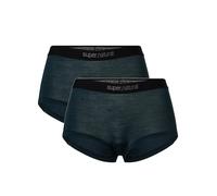 super.natural W TUNDRA175 BOYFRIEND HIPSTER 2-PACK 2 x Merino Unterhosen Damen Dunkelblau M - Atmungsaktive & temperaturregulierende Damen Unterwäsche aus Merino-Polyester-Mix