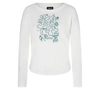 super.natural - Women's Under The Sea Crew - Longsleeve, Gr. M, weiß (FreshWhite/WhiteStone/LagoonGreen)