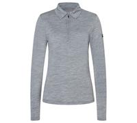 Super.Natural Damen Zip Polo Longsleeve (Größe XL, grau)