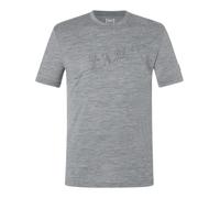 super natural Wander-/Freizeit Tshirt Graphic Hiking - Merinowollmix - grau melange Herren, Größe M