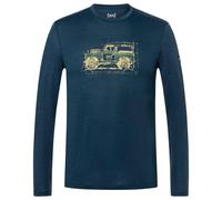 super.natural - Willi L/S - Merinoshirt, Gr. M, blau (Blueberry/Various)
