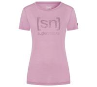 super.natural - Women's Arabesque Tee - Merinoshirt, Gr. M, lila/rosa (MauveMist/Orchid)