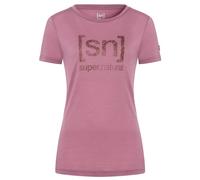 super.natural - Women's Arabesque Tee - Merinoshirt, Gr. M, rosa (Orchid/Copper)