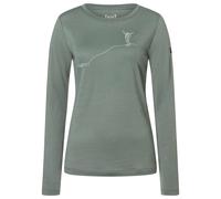 super.natural - Women's Bergglück L/S - Longsleeve, Gr. XS, grau (Eucalyptus/FeatherGrey)