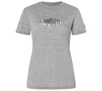 super.natural - Women's Canadian Woods Tee - Merinoshirt, Gr. XL, grau (CashmereGrey/VintageKhakiMelange/WhiteStone)