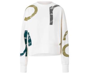 super.natural - Women's Capital Logo Krissini - Pullover, Gr. L, weiß (FreshWhite/Various)