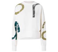 super.natural - Women's Capital Logo Krissini - Pullover, Gr. M, weiß (FreshWhite/Various)