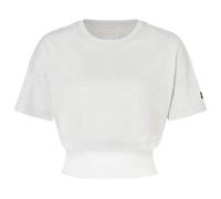 super.natural - Women's Crop Tee - Merinoshirt, Gr. L, weiß (WhiteStoneMelange/FreshWhite)