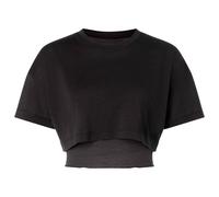 super.natural - Women's Crop Tee - Merinoshirt, Gr. S, schwarz (JetBlack/JetBlack)