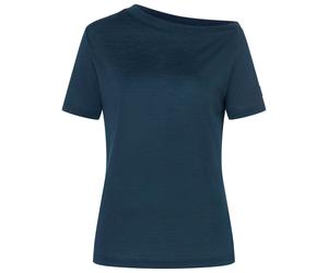 super.natural - Women's Drop Shoulder Tee - Merinoshirt, Gr. L, blau (Blueberry)