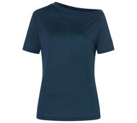 super.natural - Women's Drop Shoulder Tee - Merinoshirt, Gr. XS, blau (Blueberry)