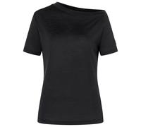 super.natural - Women's Drop Shoulder Tee - Merinoshirt, Gr. XS, schwarz (JetBlack)