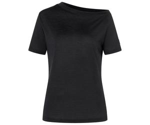 super.natural - Women's Drop Shoulder Tee - Merinoshirt, Gr. XS, schwarz (JetBlack)