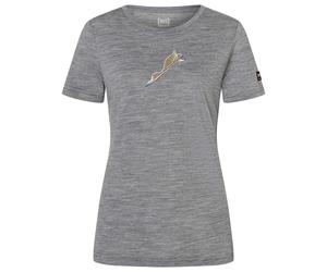 super.natural - Women's Duck Dive Tee - Merinoshirt, Gr. S, grau/ various (CashmereGreyMelange/Various)