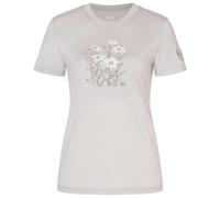 super.natural - Women's Edelweiss Bio Jersey Tee - Merinoshirt, Gr. S, grau (WhiteStoneMelange/Various)