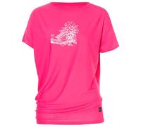 super.natural - Women's Flower Sneakers Loose Tee - Merinoshirt, Gr. L, rosa (PinkyRose/PinkDogwood)