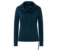 super.natural - Women's Funnel Bio Hoodie - Merinohoodie, Gr. L, blau (Blueberry)
