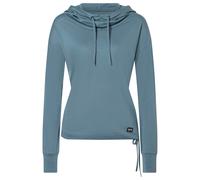 super.natural - Women's Funnel Hoodie - Hoodie, Gr. L, grau/türkis (StormyWeather)