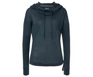 super.natural - Women's Funnel Hoodie - Hoodie, Gr. XL, blau (Blueberry)