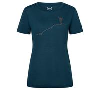 super.natural - Women's Gipfelglück Tee - Merinoshirt, Gr. XL, blau (Blueberry/Copper)
