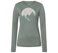 super.natural - Women's Gondola L/S - Longsleeve, Gr. M, grau (Eucalyptus/Various)