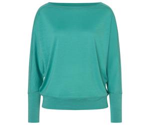 super.natural - Women's Kula Top - Merinopullover, Gr. L, türkis (LagoonGreen)