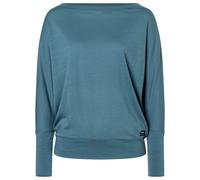 super.natural - Women's Kula Top - Merinopullover, Gr. L, türkis (StormyWeather)