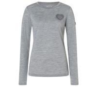 super.natural - Women's Little Heartwood L/S - Longsleeve, Gr. XL, grau (CashmereGreyMelange/DarkShadowGlitter)