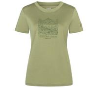super.natural - Women's Mountain Lovers Bio Jersey Tee - Merinoshirt, Gr. XL, sage / leaf melange (Sage/LeafMelange)