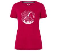 super.natural - Women's Mountain Mandala Tree Tee - Merinoshirt, Gr. XL, rosa (Sangria/OrchidIce)