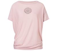 super.natural - Women's Ornamental Loose Tee - Merinoshirt, Gr. XS, rosa (DustyRose/TapiocaGL/StormyWeather)