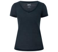 super.natural - Women's Sierra 140 V Neck - Merinoshirt, Gr. L, blau (Blueberry)