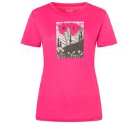 super.natural - Women's Summer Gondola Tee - Merinoshirt, Gr. L, rosa/ various (PinkyRose/Various)