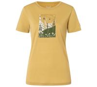 super.natural - Women's Summer Gondola Tee - Merinoshirt, Gr. L, sahara / various (Sahara/Various)