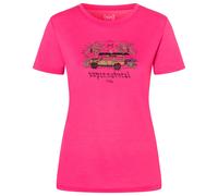 super.natural - Women's Tropicar Tee - Merinoshirt, Gr. XL, rosa/ various (PinkyRose/Various)
