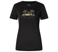 super.natural - Women's Tropicar Tee - Merinoshirt, Gr. XS, schwarz/ various (JetBlack/Various)