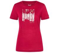 super.natural - Women's Wonder Wald Tee - Merinoshirt, Gr. S, rot/ various (BeetRed/Various)