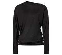 super.natural - Women's Yoga Loose L/S - Merinoshirt, Gr. S, schwarz (JetBlack)
