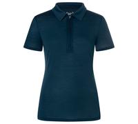 super.natural - Women's Zip Polo - Merinoshirt, Gr. M, blau (Blueberry)