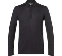Super.Natural Herren Zip Polo Longsleeve (Größe XL, schwarz)