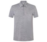 super.natural - Zip Polo - Merinoshirt, Gr. XXL, grau (CashmereGreyMelange)