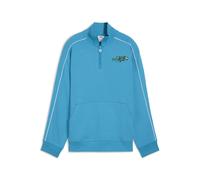 Sweatshirt PUMA "Super PUMA T7 Sweatshirt Jungen", Kinder, Gr. 152, tropical blau, 100% Baumwolle, relaxed fit, Langarm, Sweatshirts (29958435-152) tropical blau