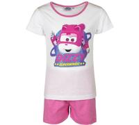 Super Wings Pyjama-Set aus Baumwolle kurzer Schlafanzug Shortama für Mädchen 3 Jahre Weiß