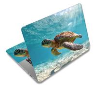 SUPERDANT 3 Stück Meeresschildkröte Laptop Haut 38x27cm Kürzbar Entfernbar Pvc Folie Aufkleber Hülle Für 12 13 14 15 15.6 Zoll Notebook Ozean Kunst Schutz Bunt