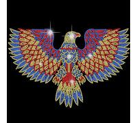 SUPERDANT Adler Totem Strass Hotfix Zum Aufbügeln Adler Strass Transfer zum Aufbügeln Bling Stras Hotfix Transfer Patch Für T Shirt Kleidung DIY Kunst Handwerk Geschenke