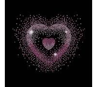 SUPERDANT Herz Strass Hotfix Zum Aufbügeln Farbverlauf Herz Strass Transfer zum Aufbügeln T Shirt Wärmeübertragung Stras Hotfix Transfer Patch Für T Shirt Kristall DIY Dekor