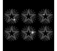 SUPERDANT Sterne Strass Hotfix Zum Aufbügeln 6 Stück Pentagramm Sterne Klar Bügelbild Strass Zum Aufbügeln Kleidung Reparatur Stras Transfer Aufbügel Für T Shirts Hoodie Tasche Mantel