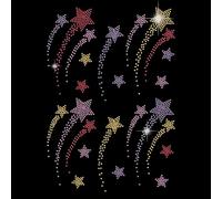 SUPERDANT Sternschnuppen Strass Hotfix Zum Aufbügeln Bügelbild Strass Zum Aufbügeln T Shirt Stras Hotfix Transfer Patch Kleidungsreparatur Kristall Patch Für Den Unabhängigkeitstag