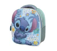 Superdiver - Kinder-Rucksack Stitch - Offizielle Disney-Lizenz - Ideal für Schule und Kindergarten - Perfekt für Jungen und Mädchen - Blau - Maße: 24x20x10 cm